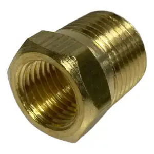 Bucha Redução Rosável Latão Npt Macho 3/8 X 1/4 Fêmea