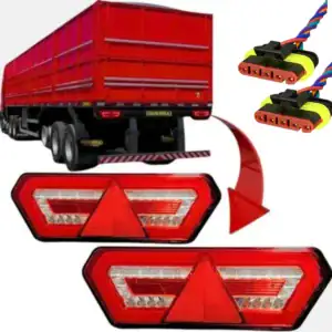 2 Lanternas Traseira Led Guerra Diamond Iii 12v 24v (par)