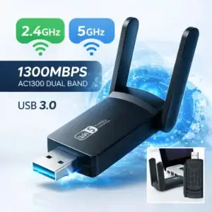 Adaptador WiFi Computador PC Notebook Jogos USB 3.0 Dual Band 5GHz WiFi 6 - Placa de Rede WiFi Gigabit Alta Velocidade Mu-mimo - Adaptador Ethernet USB RJ45 Rtl8812bu Compatível Com Mac Windows Linux