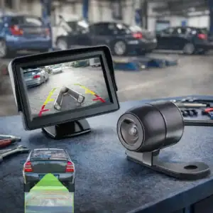 Kit Monitor Digital Lcd 4.3 Polegadas Colorido + Câmera De Ré Automotivo Veicular Hd