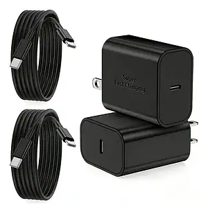 Carregador De Parede Usb C De 45 W E Cabo De 10 Pés, Pacote