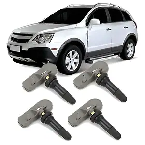 Kit Com 04 Sensor Pressao Pneu Tpms Captiva 2.4 3.6 Pos 2007