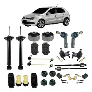 Kit Amort Tras Buchas Pivôs Terminal Axial Bieletas Gol G6