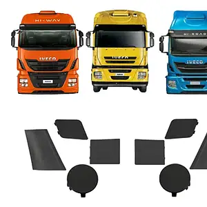 Kit 08 Tampas Do Parachoque Farol Para Iveco Stralis/hiway