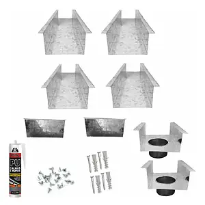 Kit Calha Cocho Galvanizada 7,5mt Corte 45cm