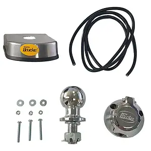 Kit Assessório P Engate Fixo Brucke Tomada Bola Capa Cromada