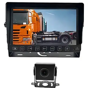 Kit Monitor + Camera 24v -12v Para Caminhões E Vans Tela Hd