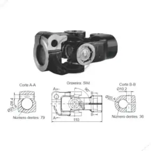 Junta Universal Vw - Caminhoes 7100 1994 1995 1996