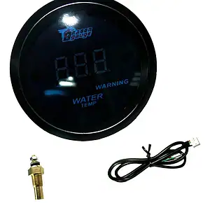 2 "52mm Universal Carro Caminhão Digital Azul Led