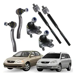 Kit 2 Pivo+terminal De Direção+barra Axial Corolla 2003 2004
