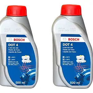 Kit 2 Fluídos Bosch Dot 4 500ml Para Honda City 1.5 D