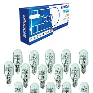Kit 20 Lâmpadas T10 24v Caminhão Pingo Esmagada Pingão