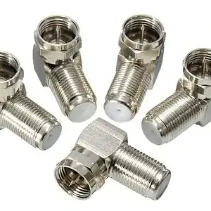 10x Conector F Para Antena Tv 90 Graus Tipo L Universal