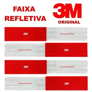 Kit 10 Faixa Refletiva Lateral 5x30cm Original 3m 5 Esquerda e 5 Direita