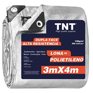 Lona 3x4 Blackout Cinza Preta Impermeável 300 Micras Grossa