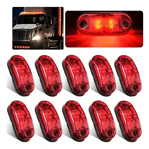 Kit10 Lanterna Led Delimitadora Trailer Carreta Caminhão Baú