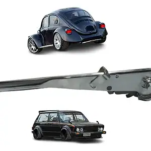 Alavanva Freio Mão Cromada Inclusive Botão Fusca Brasila