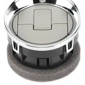 Interior Do Aquecedor Ac Air Vent, Anel Externo Prateado