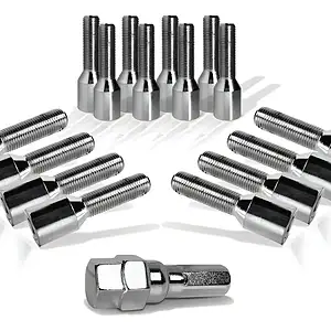 Kit 20 Parafuso Roda Cromado Allen Vw Golf Fox Polo Audi A3