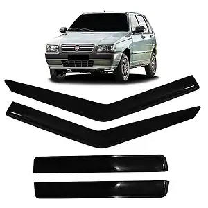 Calha De Chuva Defletor Fiat Uno Fire 2004 Até 2010 4 Portas