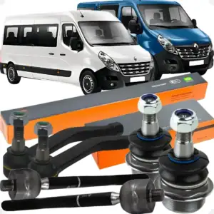 Kit Barra Axial Terminal De Direção Pivo Suspensão Master