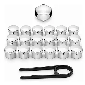 Kit 20 Capa Parafuso Roda Chave 19mm Cromada Gm Fiat Amarok