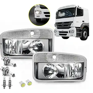 Faróis principais para Mercedes Benz Axor com lâmpadas e moldura.