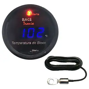 Medidor Temp Bloco Motor Az C/ Sensor 24v Caminhões Ônibus