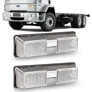 Par Lanterna Lateral Estribo Caminhão Ford Cargo - Cristal