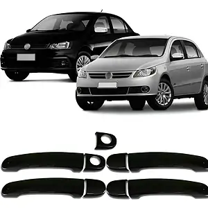 Aplique De Maçaneta Volkswagen Gol G5 2008 Até 2012 Preto