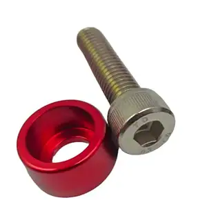 Arruelas Anodizadas Em Aluminio M8 Com Parafusos Inox
