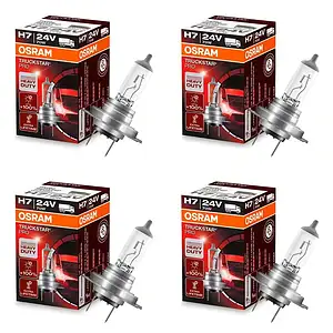 Kit 4 Lampadas Caminhão H7 Osram 64215 Truckstar Pro 24v 70w