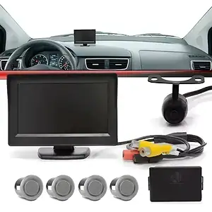 Kit Caminhão Estacionamento Camera + Sensor + Tela Lcd 4.3'