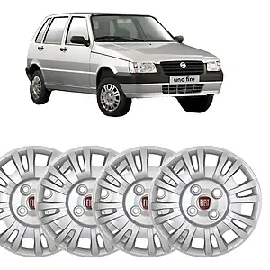 Jogo 4 Calotas Aro 13 Fiat Uno Fire Com Emblemas