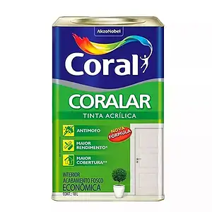 Latex Acrílica Tinta Coral Anti Mofo Branco 18L Coralar Branco Fosco