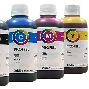 Tinta Corante Inktec Profeel E0017 4 Unidade De 250ml Tinta Cyan Magenta Yellow Black