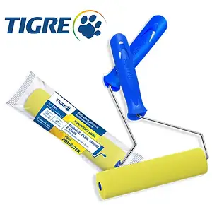 Rolo Para Pintura Espuma Em Poliéster Para Superfícies Lisas Profissional 15cm Tigre