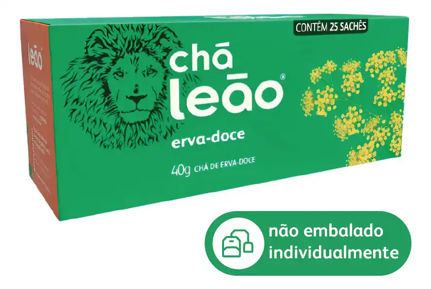 Chá Leão Erva-doce Sachê 25 Unidades Infusão Aromática 50g