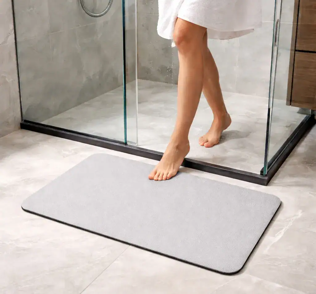 Tapete Piso Terra Diatomácea Super Absorvente Flexível