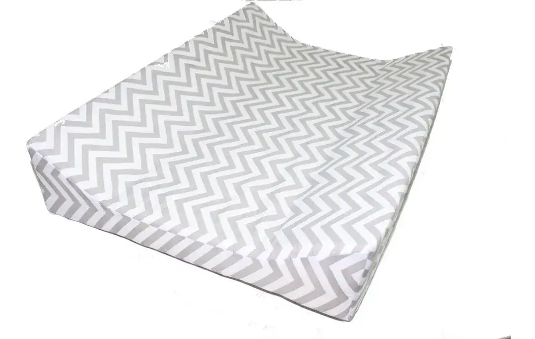 Trocador De Bebe Americano Chevron Cinza Cinza Chevron - Imagem 2