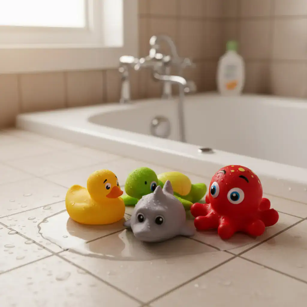 1 Kit Bebê Brinquedos Para Banho Vila Toy - Imagem 2