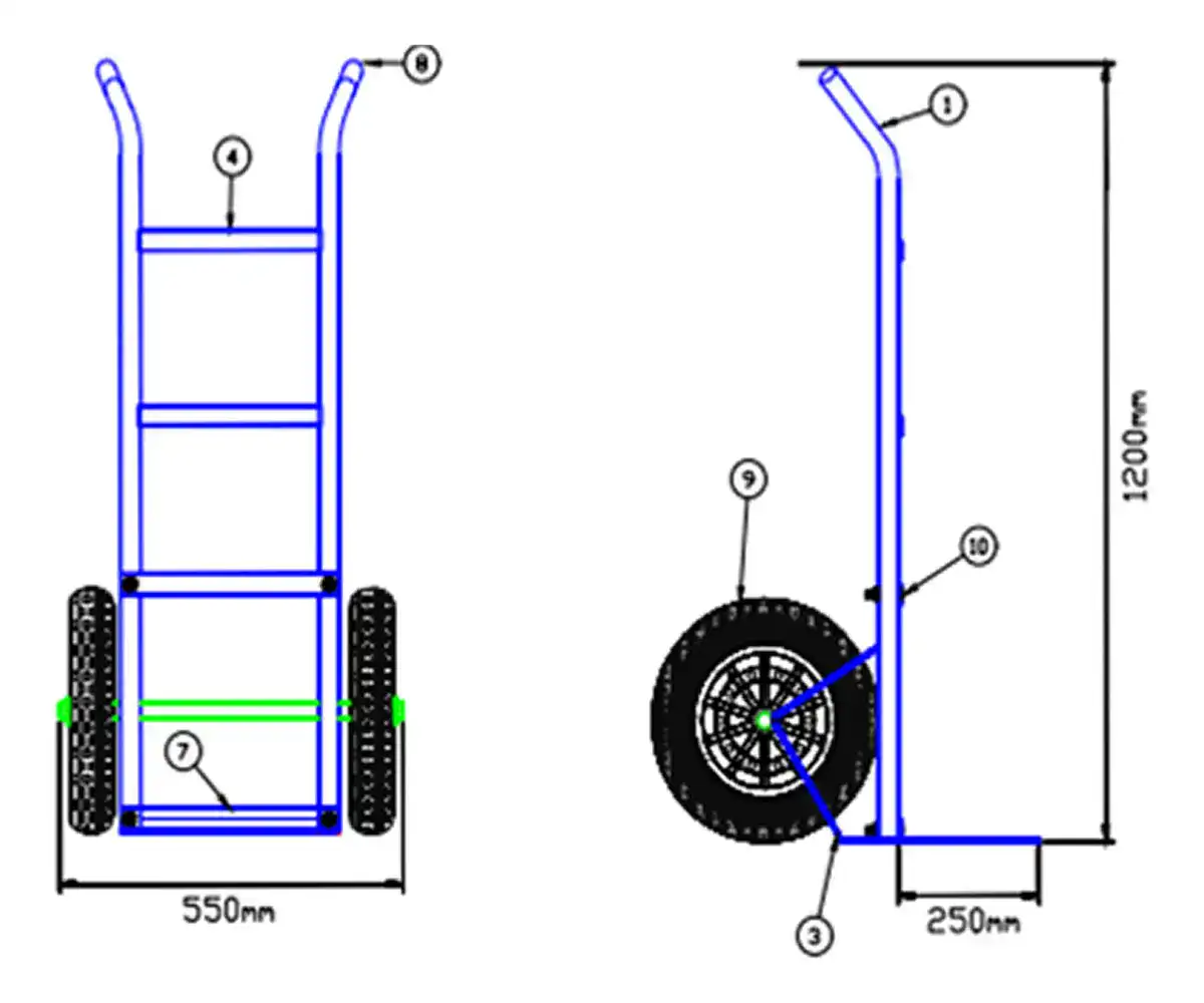 Carrinho Carro Armazém Para Cargas 350kg Metalosa - Imagem 3