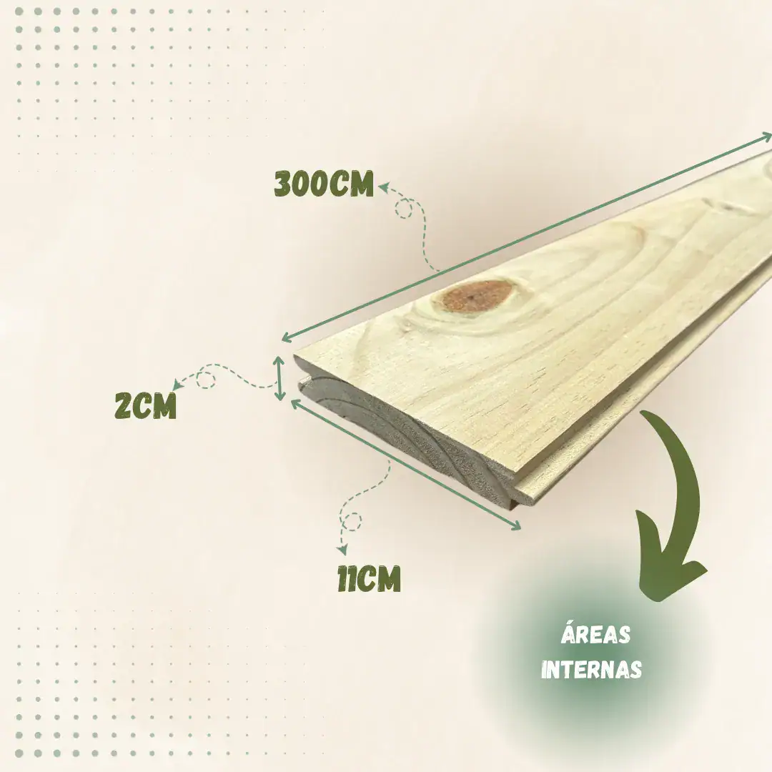 Assoalho Piso De Madeira Pinus Elliotti Gea - 1m2 Tratado - Imagem 3