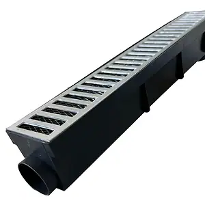 Ralo Linear Continuo Coletor 8x50 Grelha Al Tela Anti Inseto