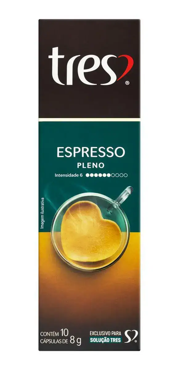Cápsula de Café Espresso Pleno TRES 3 Corações