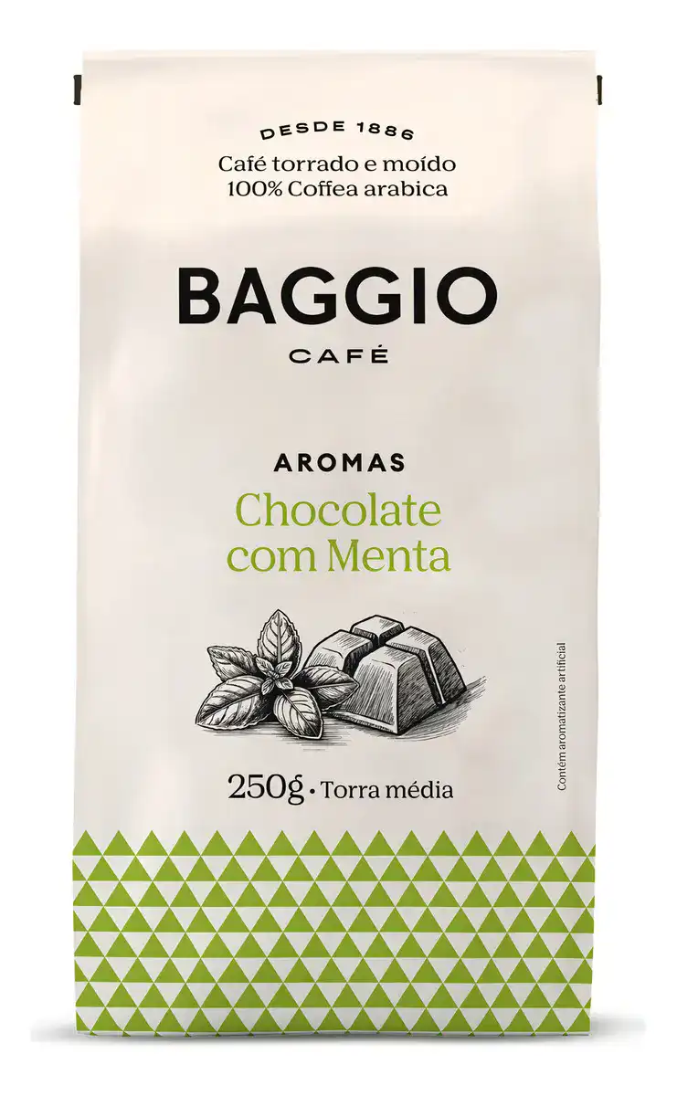 Café Torrado e Moído Chocolate com Menta Baggio Pacote 250g - Imagem 3