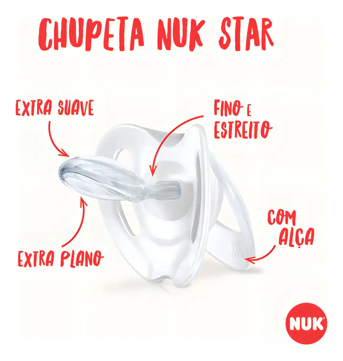 Chupeta Recém Nascidos Star Newborn 0 à 2 Meses Neutral NUK - Imagem 4