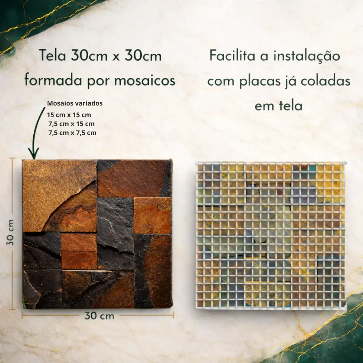 Pedra Ferro Placa 30x30 Revestimento Direto De Fábrica - Imagem 3