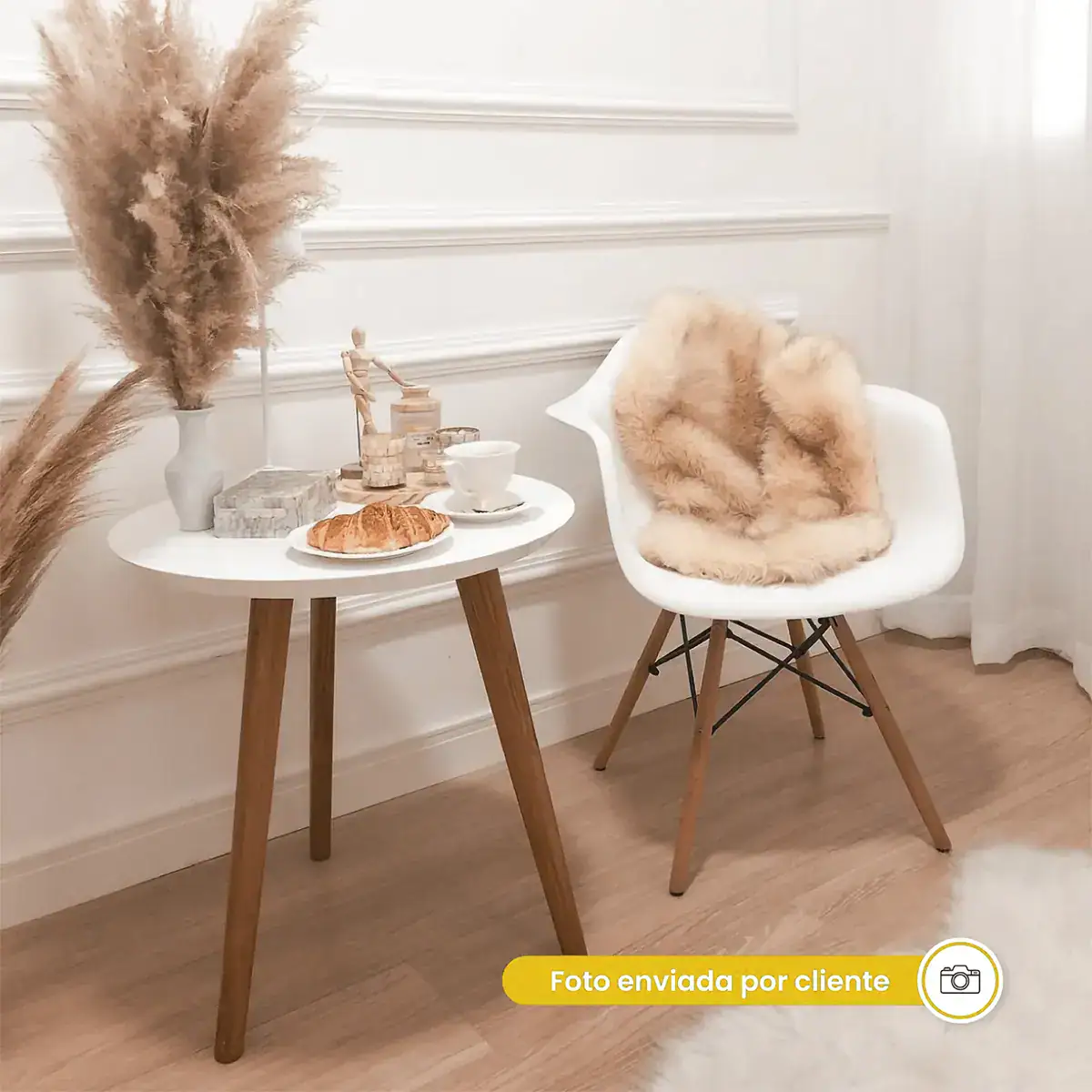 Rodapé De Eva Autocolante 15mx7cm Flexível Branco Decorativo - Imagem 3