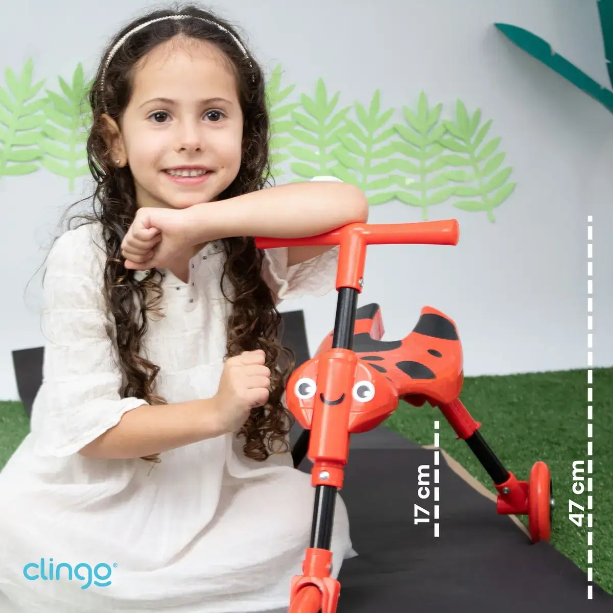 Triciclo Infantil Dobrável Rosa E Lilás - Clingo - Imagem 3